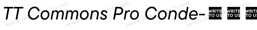 TT Commons Pro Conde字体转换